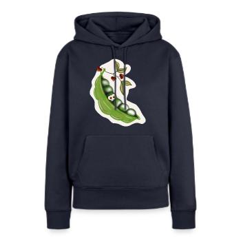 Erbsen - Frauen Premium Bio Hoodie - Navy - Vorne - Julia (174cm)