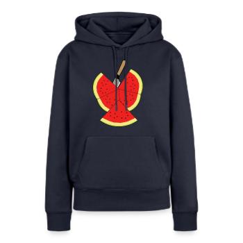 Melone Frucht Sommerzeit Obst - Frauen Premium Bio Hoodie - Navy - Vorne - Julia (174cm)