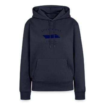Lefkas Marina Grèce Yacht Club Lefkada - Sweat à capuche Premium bio Femme - bleu marine - Devant - Julia (174cm)