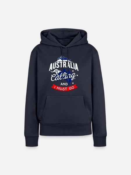 Australia is Calling and I must Go - Australien - Frauen Premium Bio Hoodie - Navy