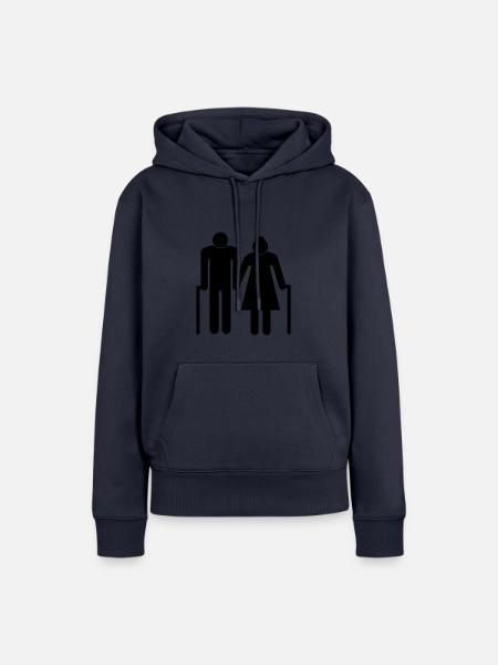 Old couple - Frauen Premium Bio Hoodie - Navy