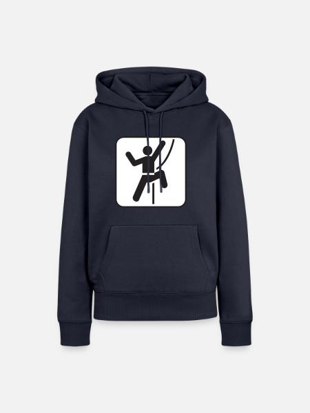 SeilKlettern - Frauen Premium Bio Hoodie - Navy
