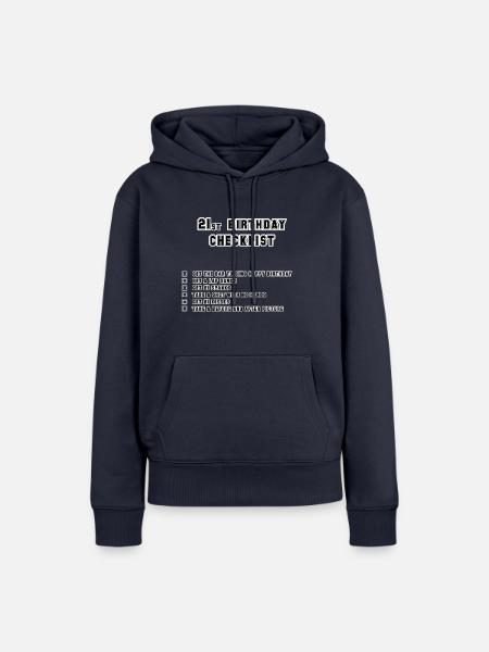 21. Platz - Frauen Premium Bio Hoodie - Navy