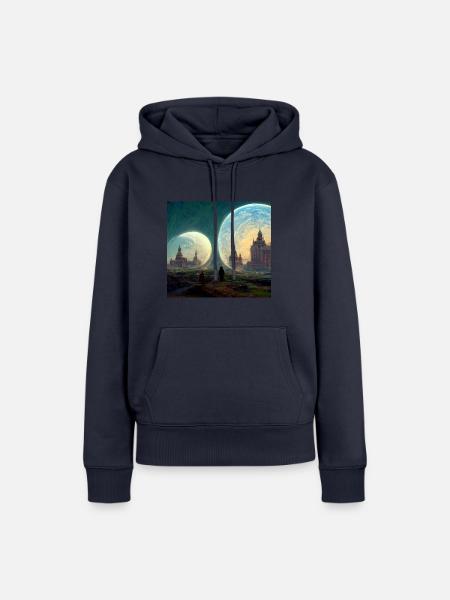 Parallele Welten - Frauen Premium Bio Hoodie - Navy