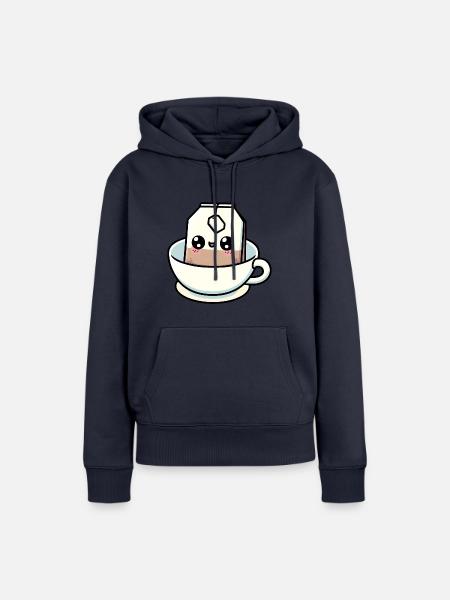 Kawaii Teetasse - Frauen Premium Bio Hoodie - Navy
