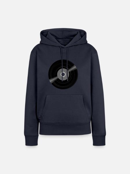 Schallplatte - Frauen Premium Bio Hoodie - Navy