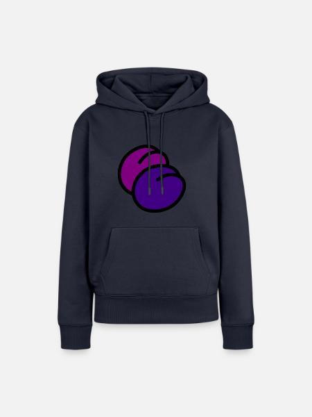 plum pflaume veggie gemuese fruits10 - Frauen Premium Bio Hoodie - Navy