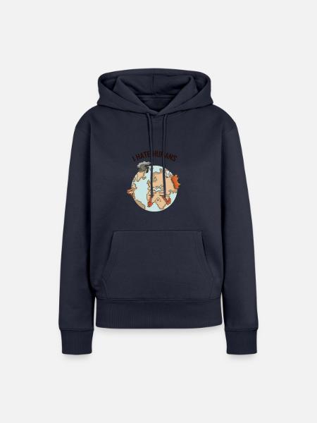Erde Umweltschutz - Frauen Premium Bio Hoodie - Navy