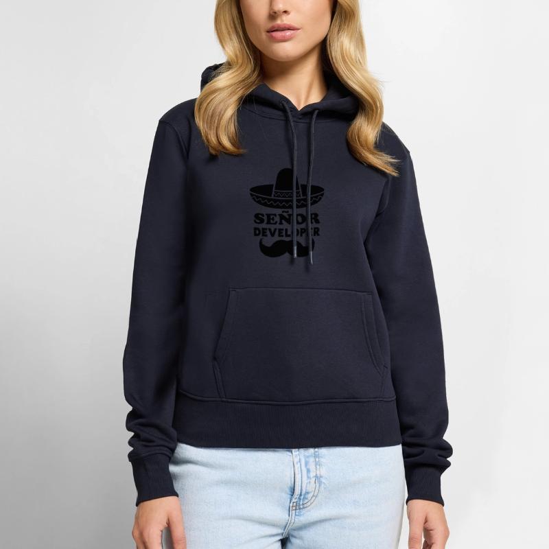 Señor Developer for Programming & Senior Developer Sweat à capuche Premium bio Femme