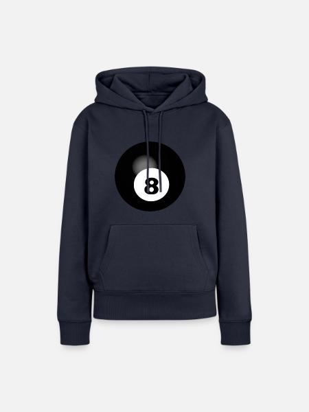 Schwarze 8 Billard - Frauen Premium Bio Hoodie - Navy