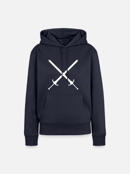 Schwerterkreuz - Frauen Premium Bio Hoodie - Navy