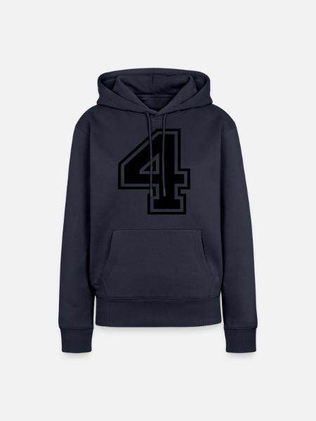 4 - Frauen Premium Bio Hoodie - Navy