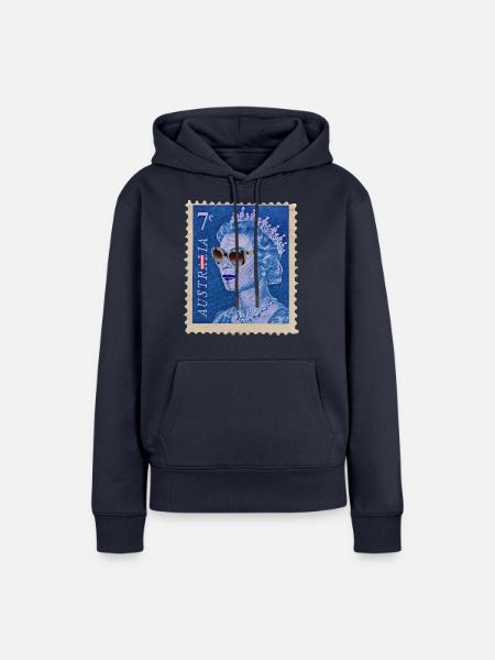 Austria (stamp) - Frauen Premium Bio Hoodie - Navy