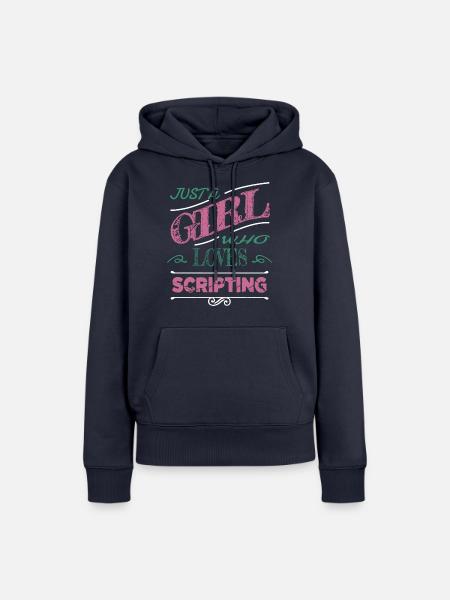 fun computer scientist quote statement - Frauen Premium Bio Hoodie - Navy