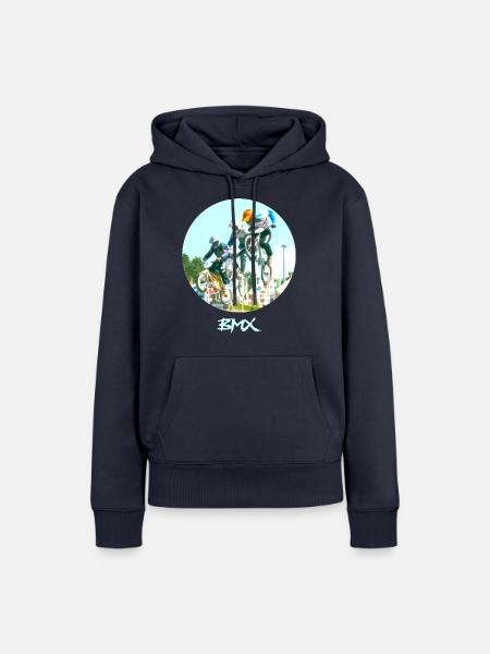 BMX - Frauen Premium Bio Hoodie - Navy