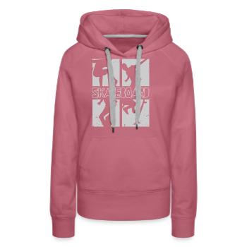 Skateboard - Frauen Premium Bio Hoodie - Malve - Vorne - Isabella (175cm)