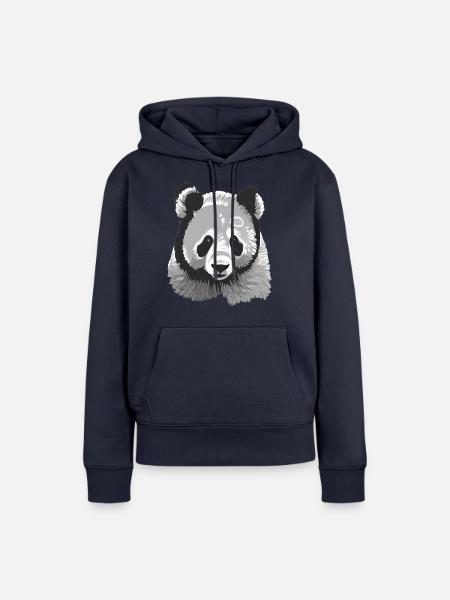 Stilisierter Baby-Panda - Frauen Premium Bio Hoodie - Navy