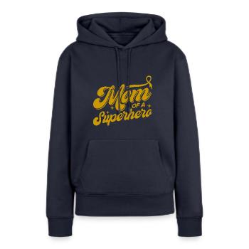 Childhood cancer survivor of childhood cancer - Women’s Premium Organic Hoodie - navy - Front - Julia (174cm)