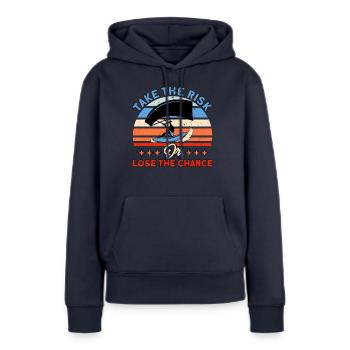 Kiteboarder Kitesurfer Kiten Kiteboard Cadeau - Sweat à capuche Premium bio Femme - bleu marine - Devant - Julia (174cm)