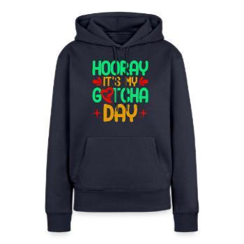 Foster parents Adoptive parents Adoption of children - Women’s Premium Organic Hoodie - navy - Front - Julia (174cm)