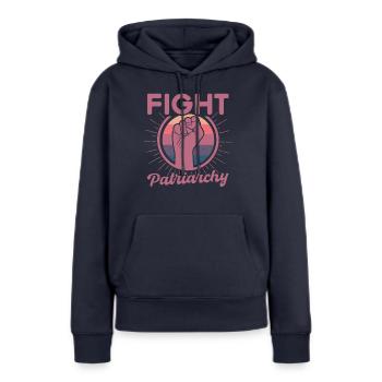 Empowerment of gender equality F - Women’s Premium Organic Hoodie - navy - Front - Julia (174cm)
