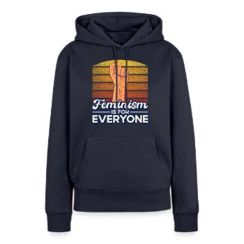 Rechte der Frauen Feministisch Ermächtigung Gesche - Frauen Premium Bio Hoodie - Navy - Vorne - Julia (174cm)
