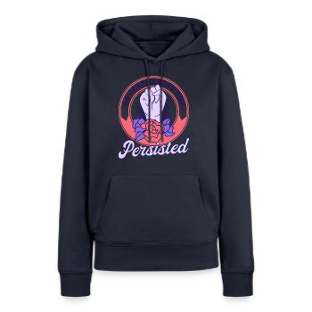 Droits des femmes Autonomisation féministe - Sweat à capuche Premium bio Femme - bleu marine - Devant - Julia (174cm)