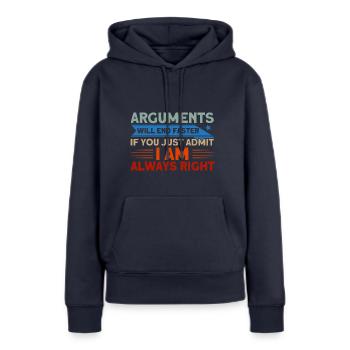Irony Sarcasm Sarcastic gift - Women’s Premium Organic Hoodie - navy - Front - Julia (174cm)