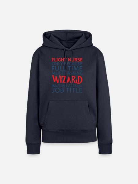 Flight Nurse Wizard Luftrettung - Frauen Premium Bio Hoodie - Navy