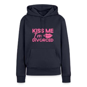Divorce Divorcé Don divorcé - Sweat à capuche Premium bio Femme - bleu marine - Devant - Julia (174cm)