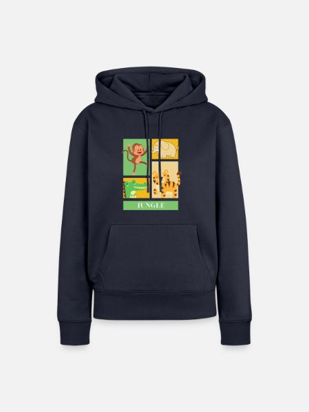 Dschungel - Frauen Premium Bio Hoodie - Navy