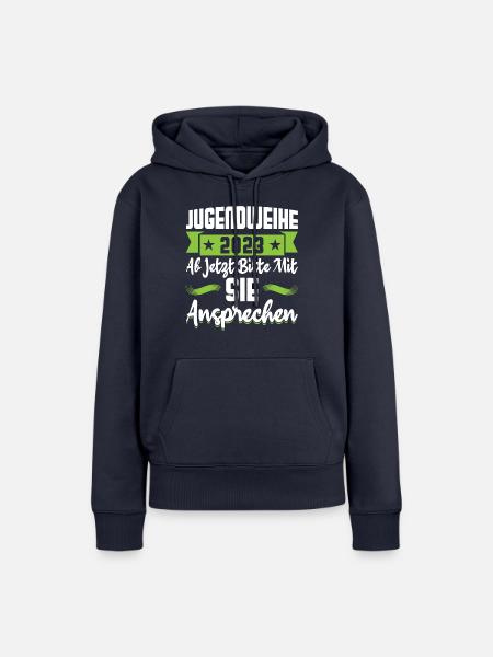 Jugendweihe 2023 Mädchen Junge - Frauen Premium Bio Hoodie - Navy