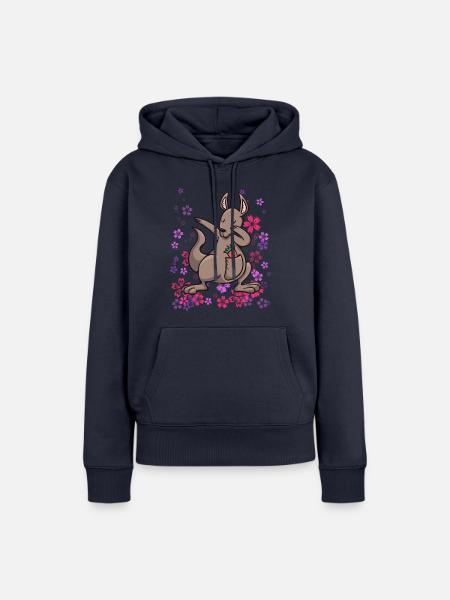 Känguru Australien Beuteltier Mädchen - Frauen Premium Bio Hoodie - Navy