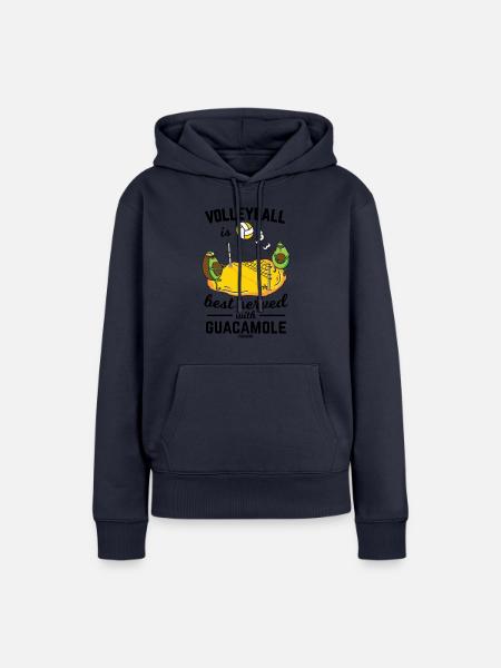 Avocado Guacamole Volleyball - Frauen Premium Bio Hoodie - Navy