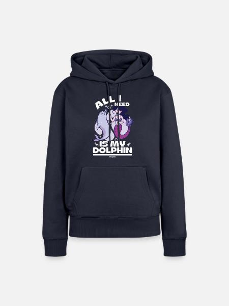 Delfin - Frauen Premium Bio Hoodie - Navy