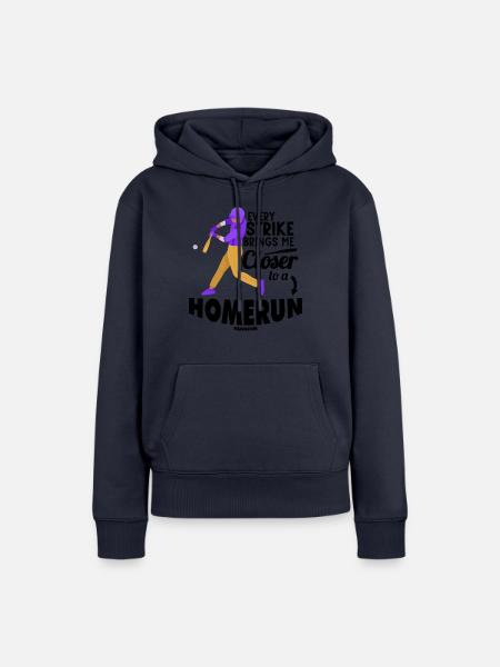 Baseball Pitcher Baseballschläger Sport - Frauen Premium Bio Hoodie - Navy