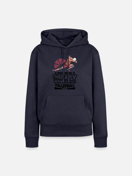 Volleyball - Frauen Premium Bio Hoodie - Navy