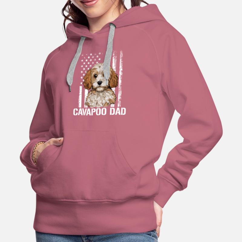 Chien Cavapoo, Cavapoo Sweat à capuche Premium bio Femme