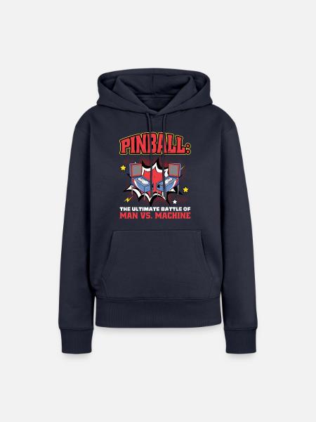 Pinball - Man Vs. Machine - Frauen Premium Bio Hoodie - Navy
