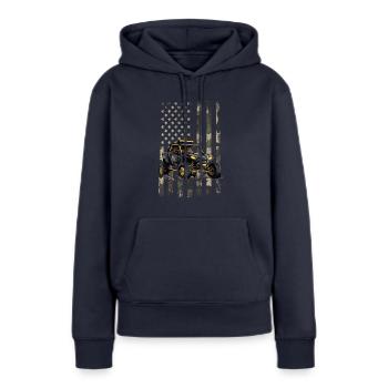 UTV SXS Racing - Sweat à capuche Premium bio Femme - bleu marine - Devant - Julia (174cm)