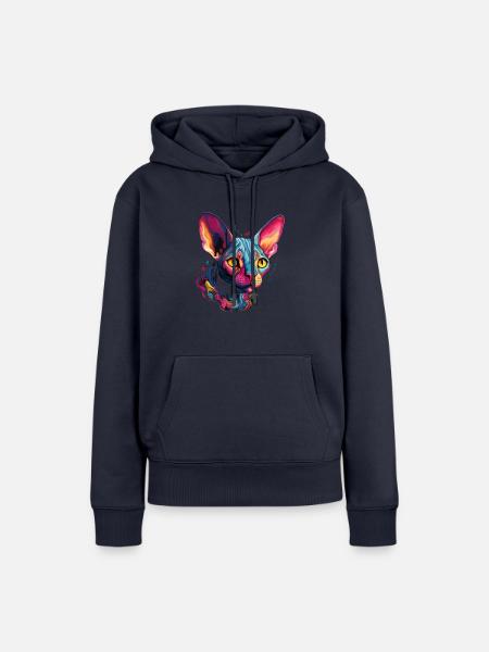 sphynx cat - Frauen Premium Bio Hoodie - Navy