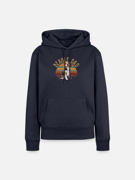 beagle dad beagle - Frauen Premium Bio Hoodie - Navy