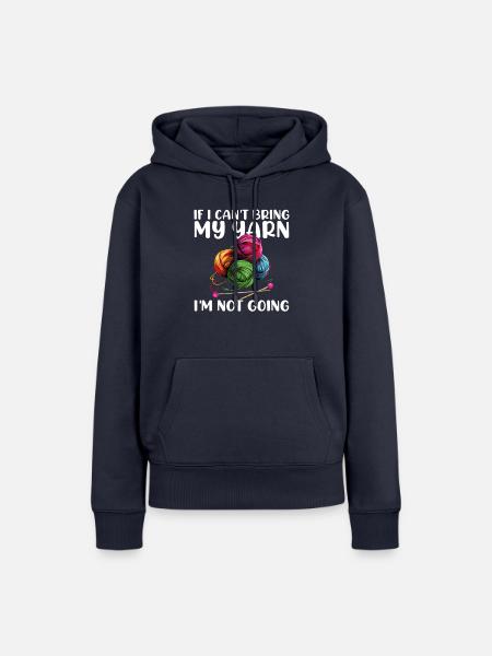 Yarn Knitting - Frauen Premium Bio Hoodie - Navy