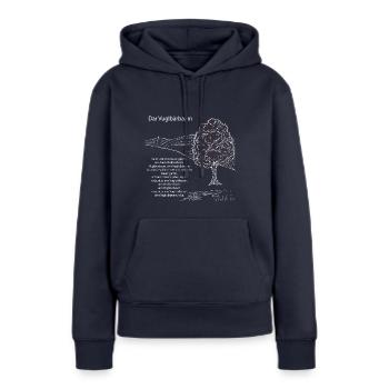 Dar vuglbärbaam erzgebirger arzgebirg sorbier - Sweat à capuche Premium bio Femme - bleu marine - Devant - Julia (174cm)