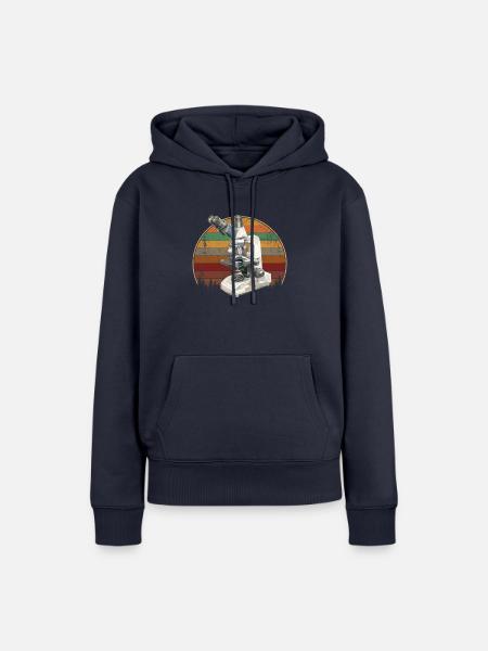 Microscopy Scientist Biologist Microscope - Frauen Premium Bio Hoodie - Navy