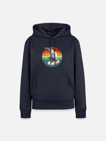 Microscopy Scientist Biologist Microscope - Frauen Premium Bio Hoodie - Navy