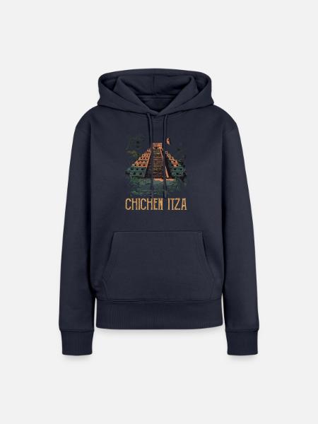 chichen itza mexico - Frauen Premium Bio Hoodie - Navy