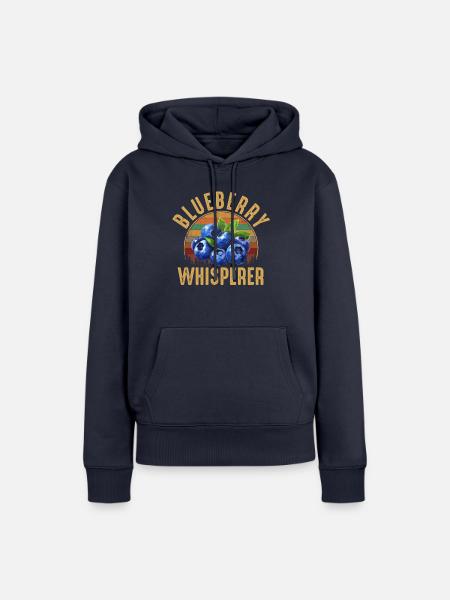 blueberry whisperer, blueberry - Frauen Premium Bio Hoodie - Navy