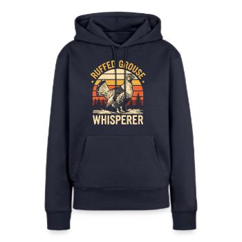 Auerhahn - Frauen Premium Bio Hoodie - Navy - Vorne - Julia (174cm)