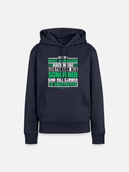 Unübertroffene Leistung als Schaffner - Frauen Premium Bio Hoodie - Navy